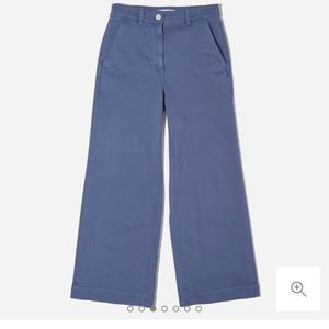 NWOT Everlane Wide Leg Crop Pant  - Mid Blue